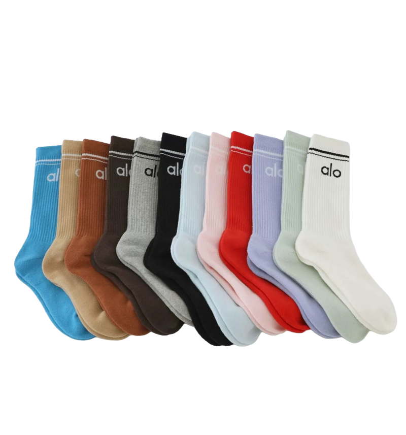 a-I0 Yoga Crew Socks