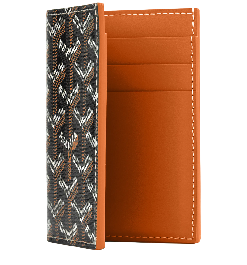 G0-Y4RD Monogram Luxury Luxury Folder Card Wallet 'Black Tan'