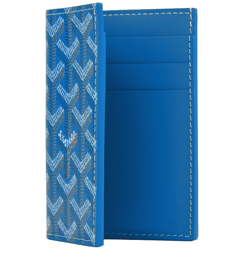 G0-Y4RD Monogram Luxury Luxury Folder Card Wallet 'Blue'