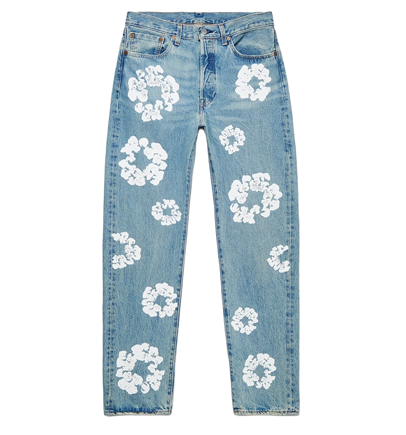 D3N!M TEARS x L3v1 Cotton Wreath Jean