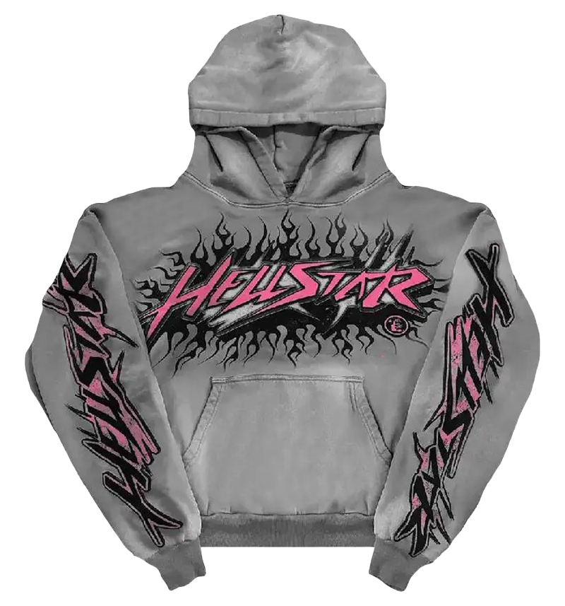 H3!!$t4r Flame Grey Hoodie