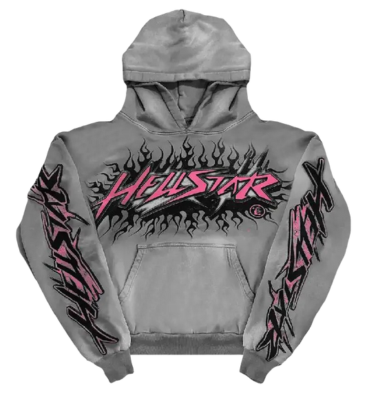 H3!!$t4r Flame Grey Hoodie