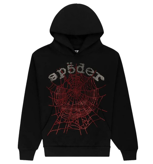 Spider Rhinestone OG Web V2 'Black/Red'