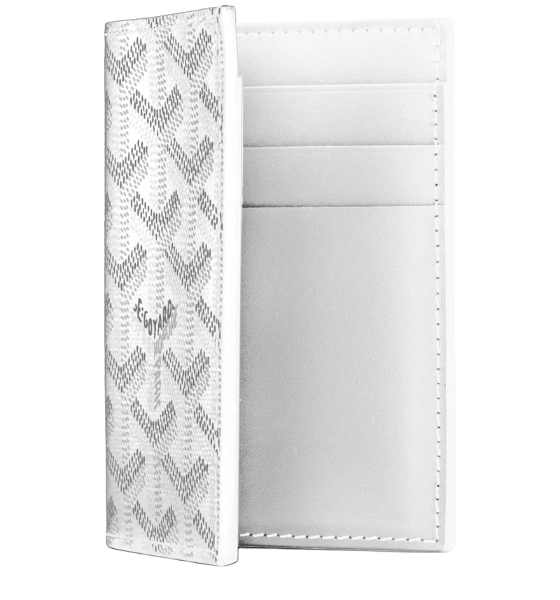 G0-Y4RD Monogram Luxury Luxury Folder Card Wallet 'White'