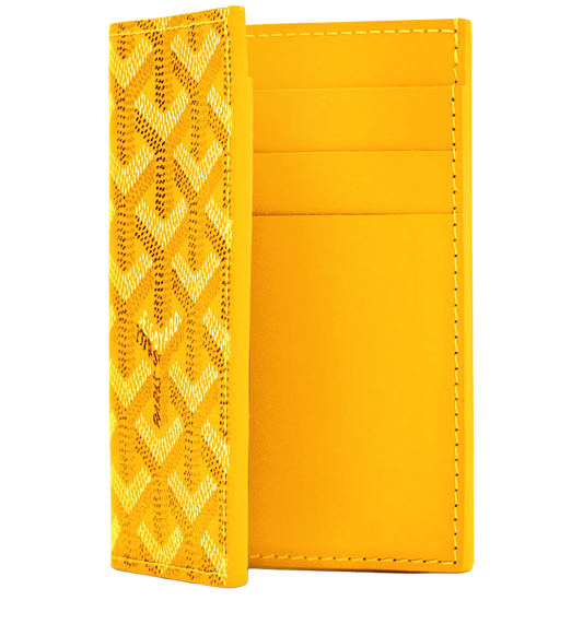 Monogram Luxury Luxury Folder Card Wallet 'Yellow'