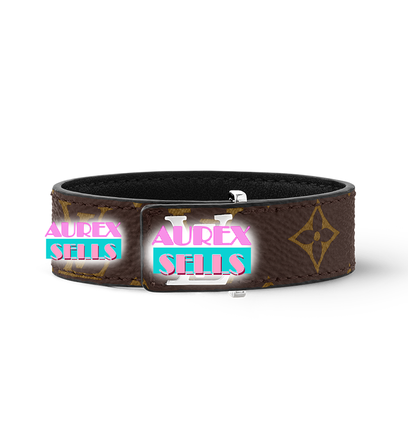 L-V Shape Designer Slim Bracelet 'Brown'